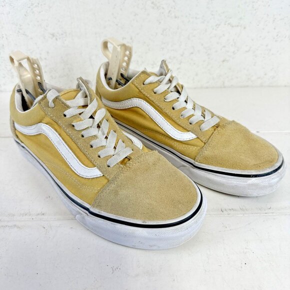 Vans Skate Old Skool Suede Canvas Shoes Banana Yellow Mens 6 Womens 7.5 - Picture 2 of 12